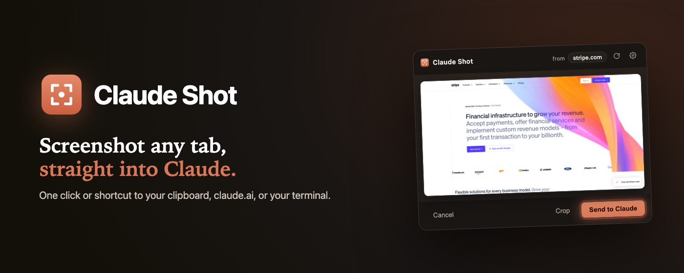 Claude Shot Chrome extension preview